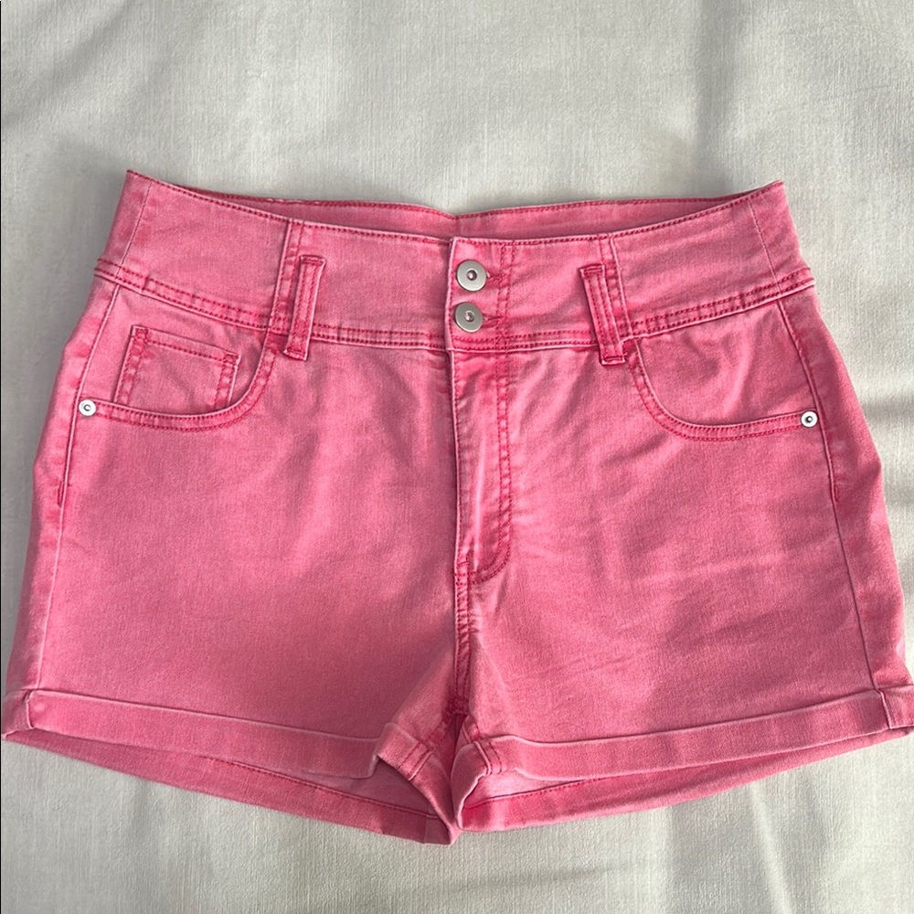 No Boundaries Pink High Waist Shorts